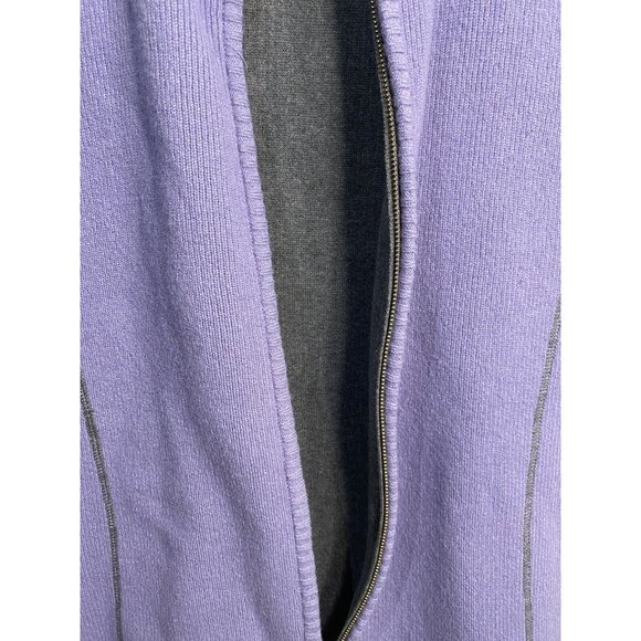 eddie bauer womens vest size large purple zip up sleeveless lambs wool blend - Picture 3 of 5